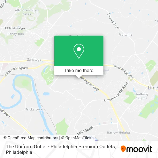 The Uniform Outlet - Philadelphia Premium Outlets map