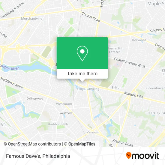 Famous Dave's map