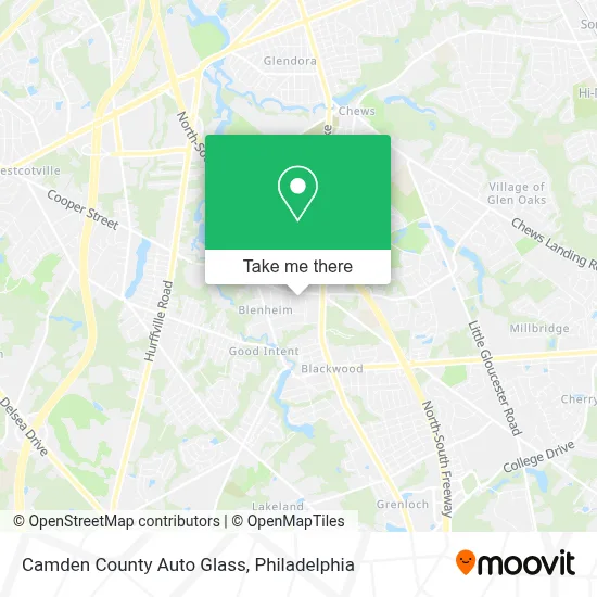 Camden County Auto Glass map