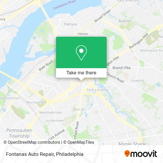 Fontanas Auto Repair map