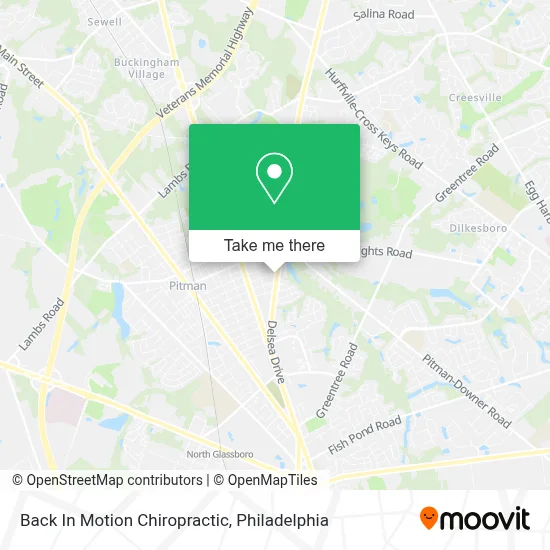 Back In Motion Chiropractic map