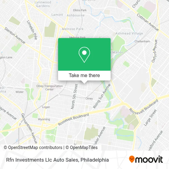 Rfn Investments Llc Auto Sales map