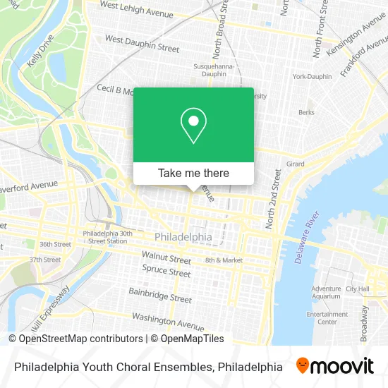 Philadelphia Youth Choral Ensembles map