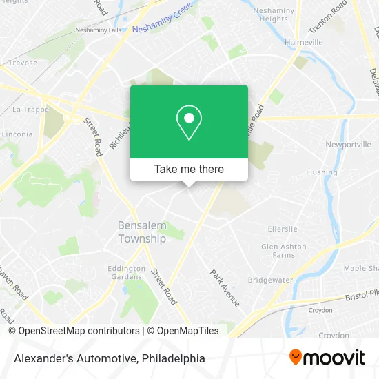 Alexander's Automotive map