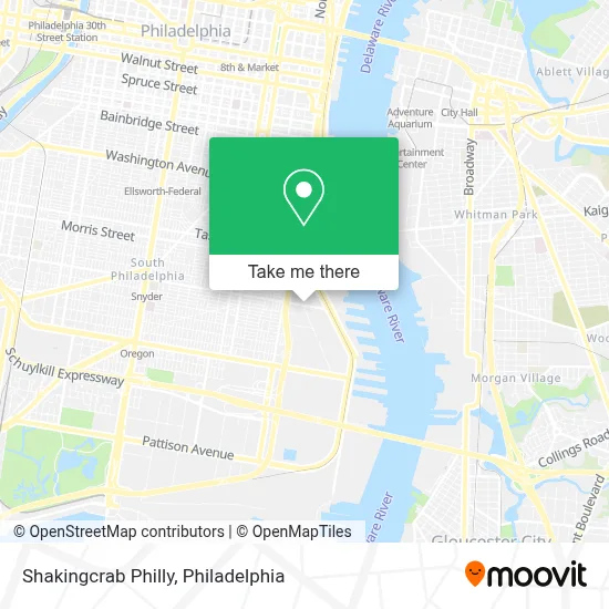 Shakingcrab Philly map