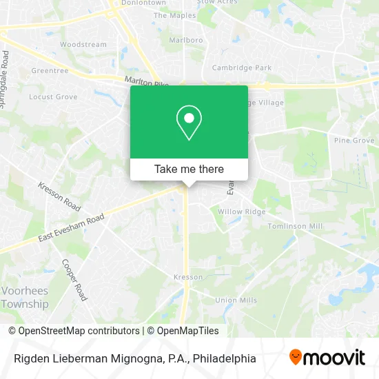 Rigden Lieberman Mignogna, P.A. map