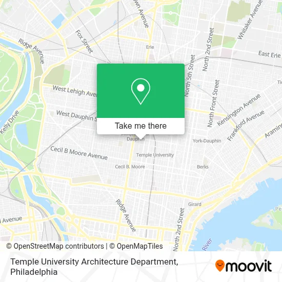 Temple University Architecture Department map