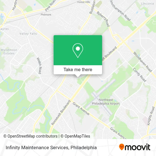 Infinity Maintenance Services map