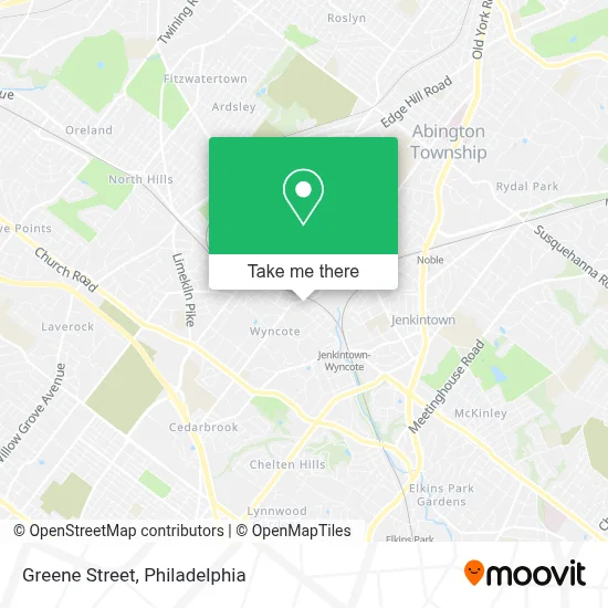 Greene Street map