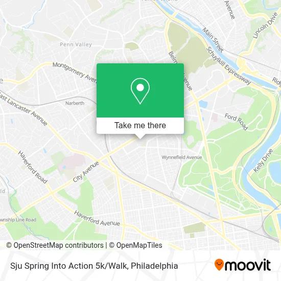 Sju Spring Into Action 5k/Walk map
