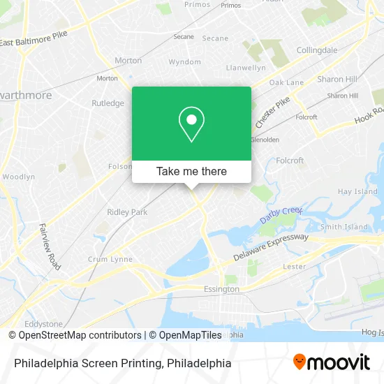 Philadelphia Screen Printing map