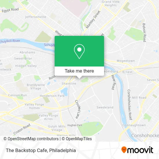 The Backstop Cafe map
