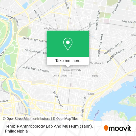 Temple Anthropology Lab And Museum (Talm) map