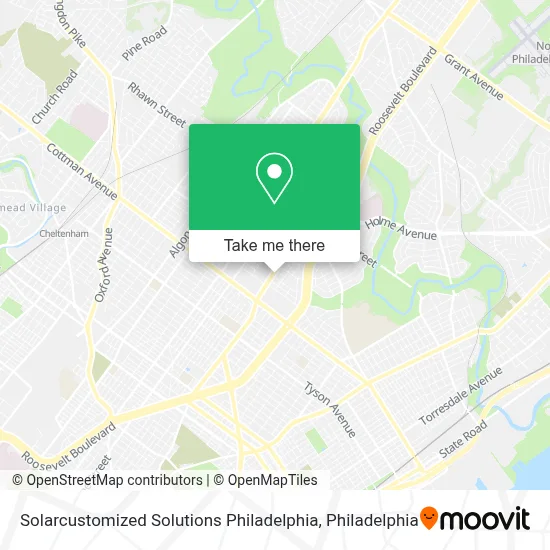 Solarcustomized Solutions Philadelphia map