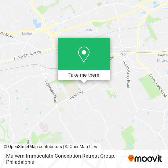Malvern Immaculate Conception Retreat Group map