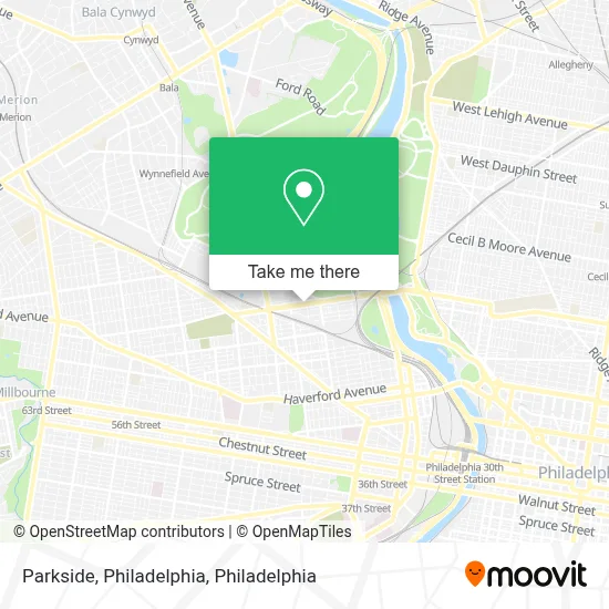 Parkside, Philadelphia map