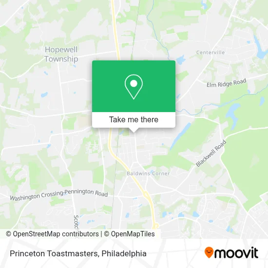 Princeton Toastmasters map