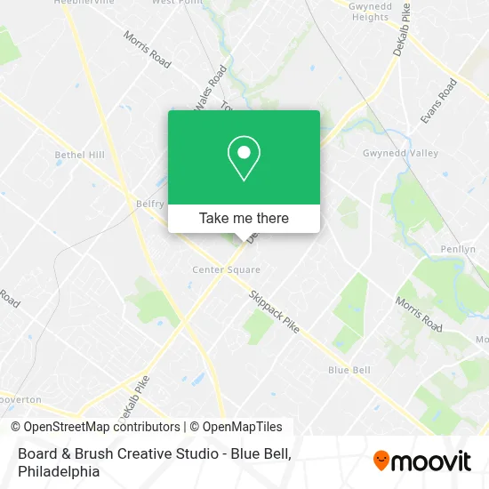 Board & Brush Creative Studio - Blue Bell map