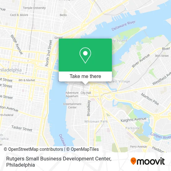 Rutgers Small Business Development Center map