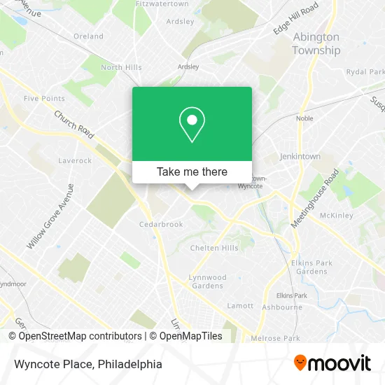 Wyncote Place map