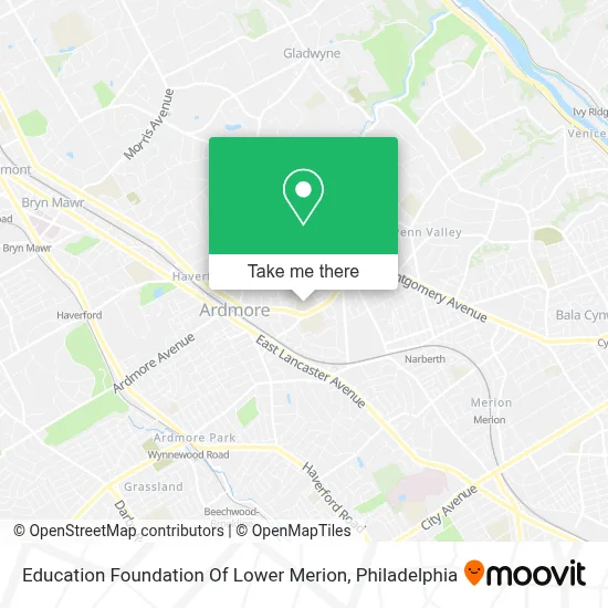 Education Foundation Of Lower Merion map