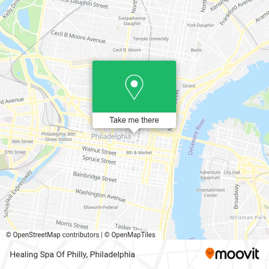 Healing Spa Of Philly map