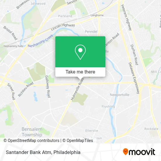 Santander Bank Atm map