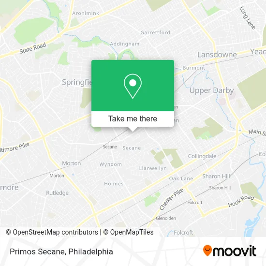 Primos Secane map