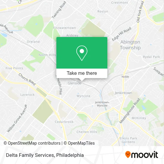 Delta Family Services map