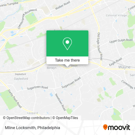 Mline Locksmith map