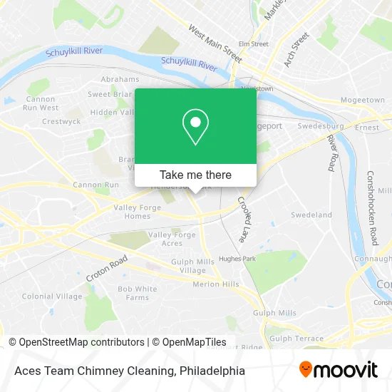 Aces Team Chimney Cleaning map