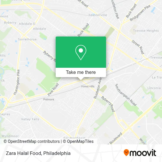Zara Halal Food map