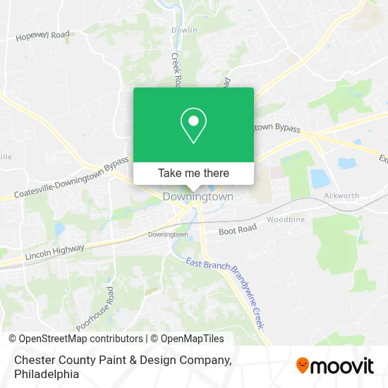 Chester County Paint & Design Company map