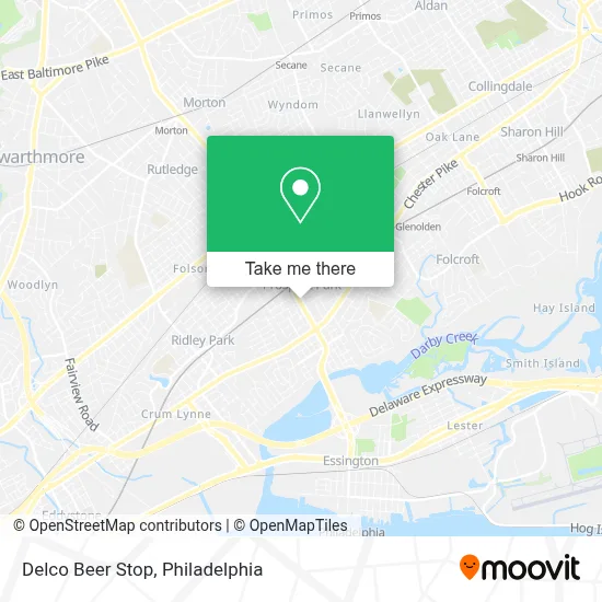 Delco Beer Stop map