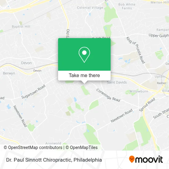 Dr. Paul Sinnott Chiropractic map