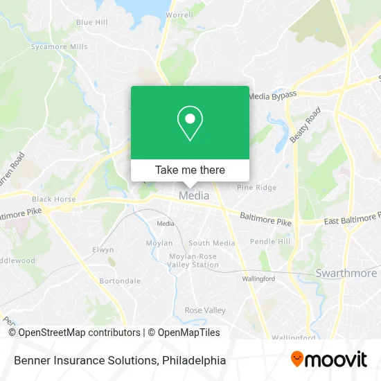 Benner Insurance Solutions map