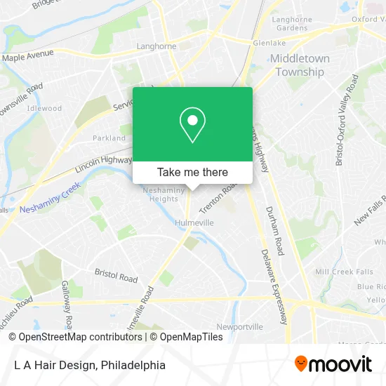 L A Hair Design map