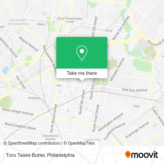 Toro Taxes Butler map