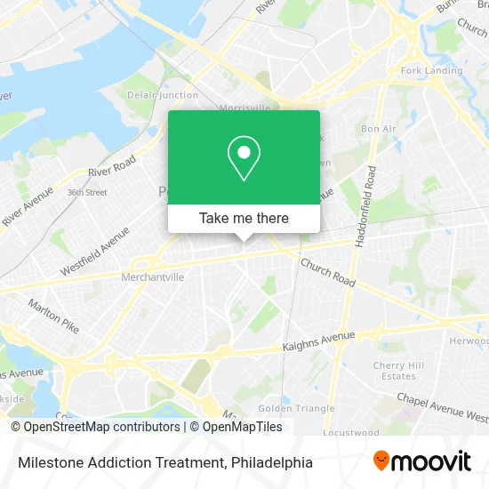 Milestone Addiction Treatment map