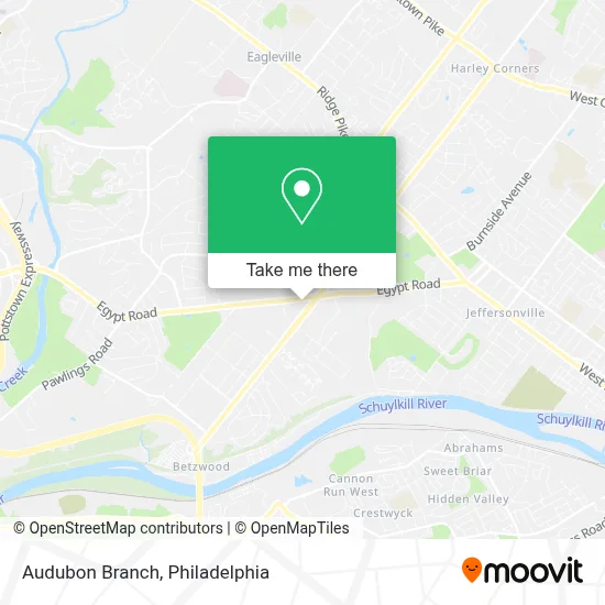 Audubon Branch map