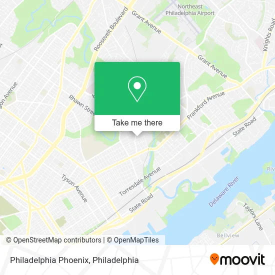Philadelphia Phoenix map