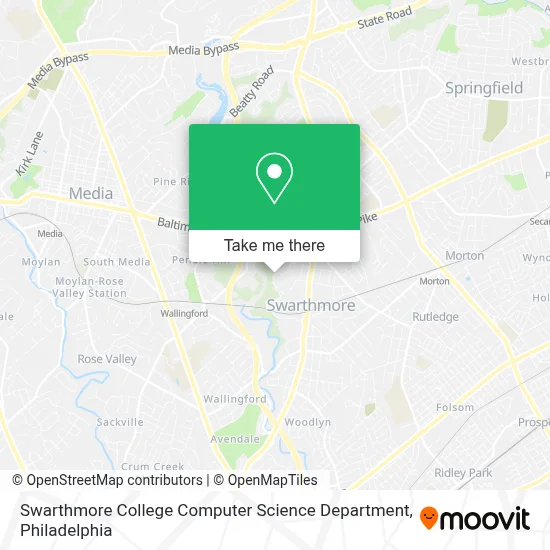 Swarthmore College Computer Science Department map