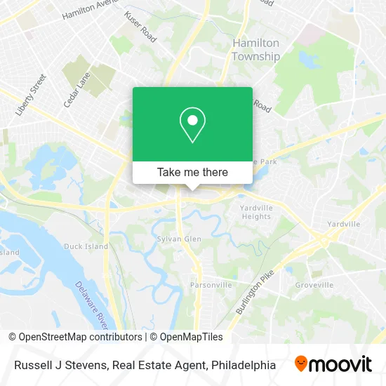 Russell J Stevens, Real Estate Agent map