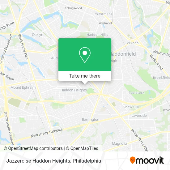 Jazzercise Haddon Heights map