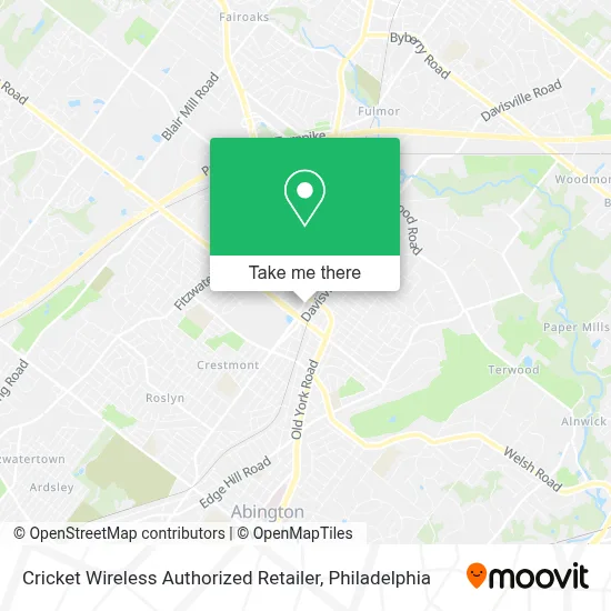 Cricket Wireless Authorized Retailer map