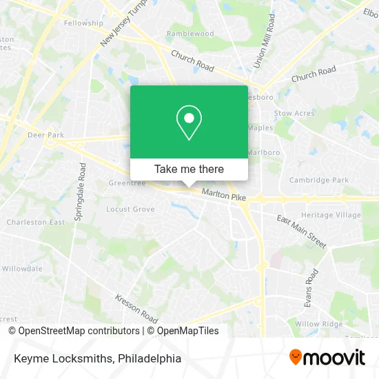 Keyme Locksmiths map