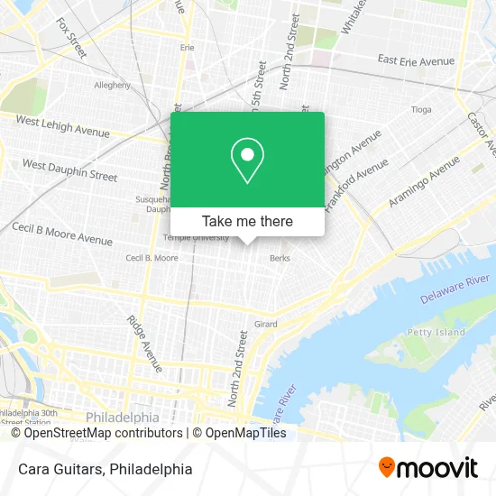 Cara Guitars map