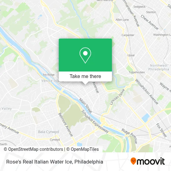 Rose's Real Italian Water Ice map
