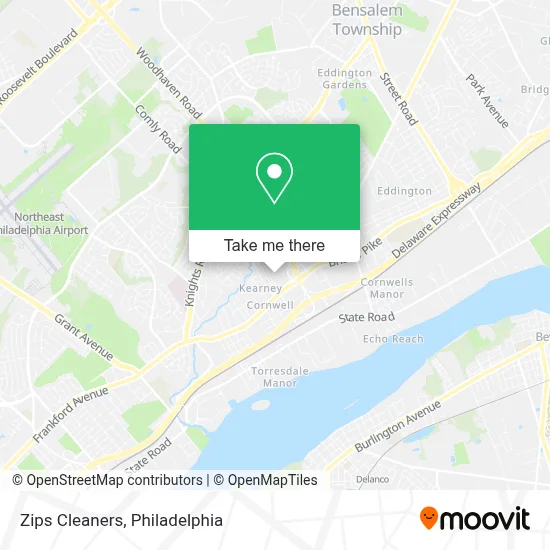 Zips Cleaners map