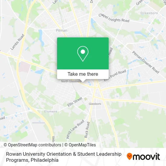 Rowan University Orientation & Student Leadership Programs map